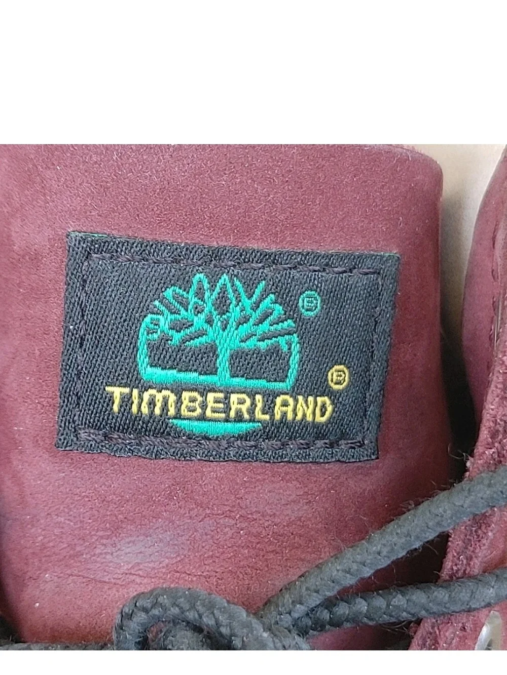 Timberland Combat Boots Girls Size 3 Burgundy Leather Nubuck 6in Waterproof
